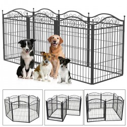 0.5" Thick Garden Metal Panel Heavy Duty Pet Playpen Dog Fence Exercise Pen XXL