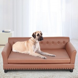 38-47" Heavy Duty Jumbo Raised Large Dog Bed Sofa Pet Furniture Washable Cushion