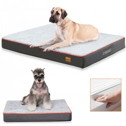 All Size S-XXXL Waterproof Orthopedic Dog Bed Solid Foam Pet Crate Bed Zip Cover