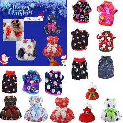 Dog Xmas Pet Fleece Clothes Cat Warm Sweater Coat Winter Puppy Jacket Apparel