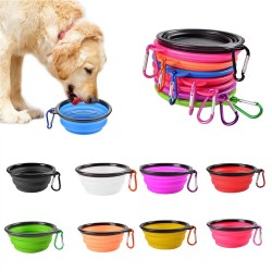 2PCS Pet Collapsible Silicone Bowls for Cats Dog Expandable Cup Dish Travel Bowl